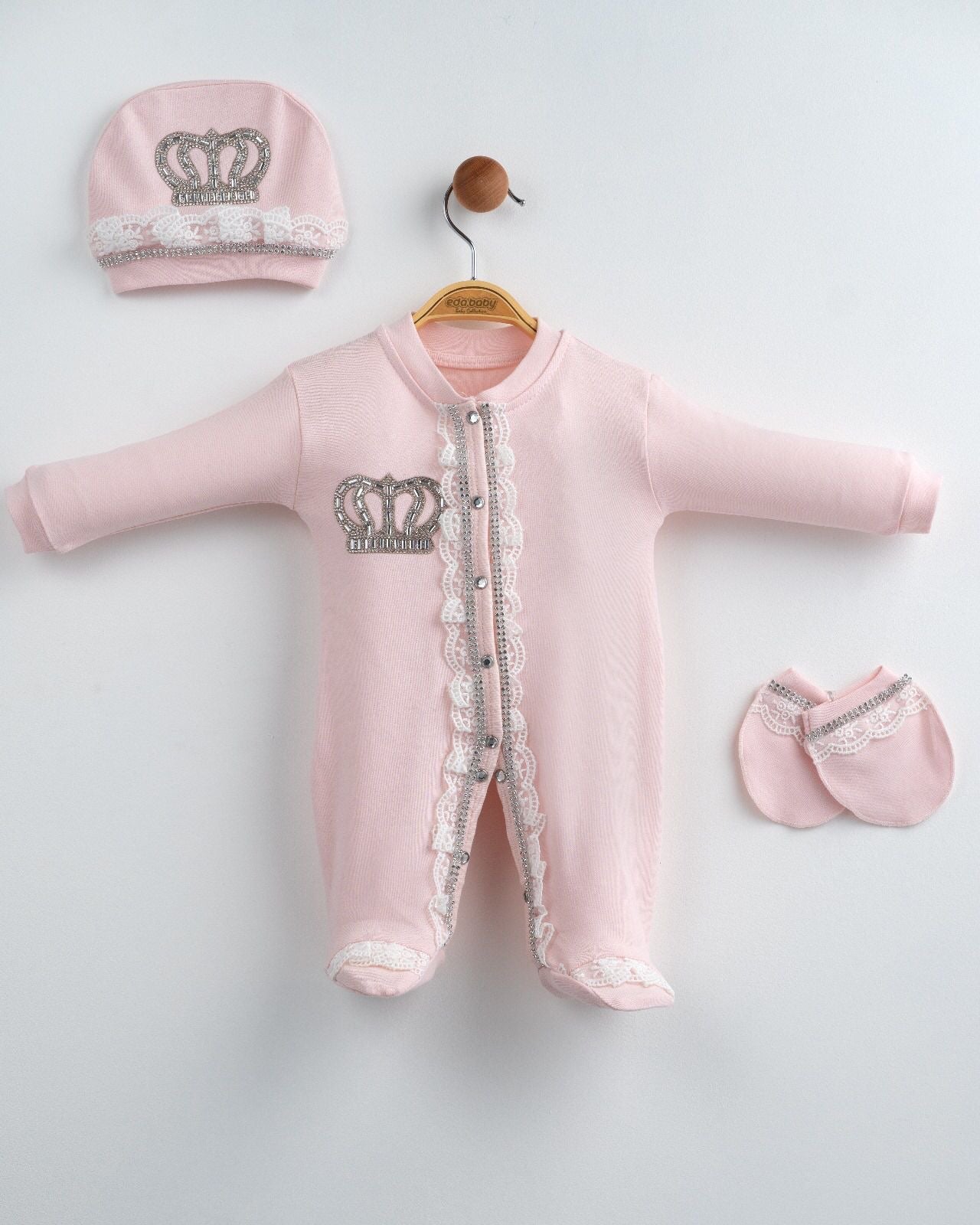Baby Girl Crown Set ( 3pieces)
