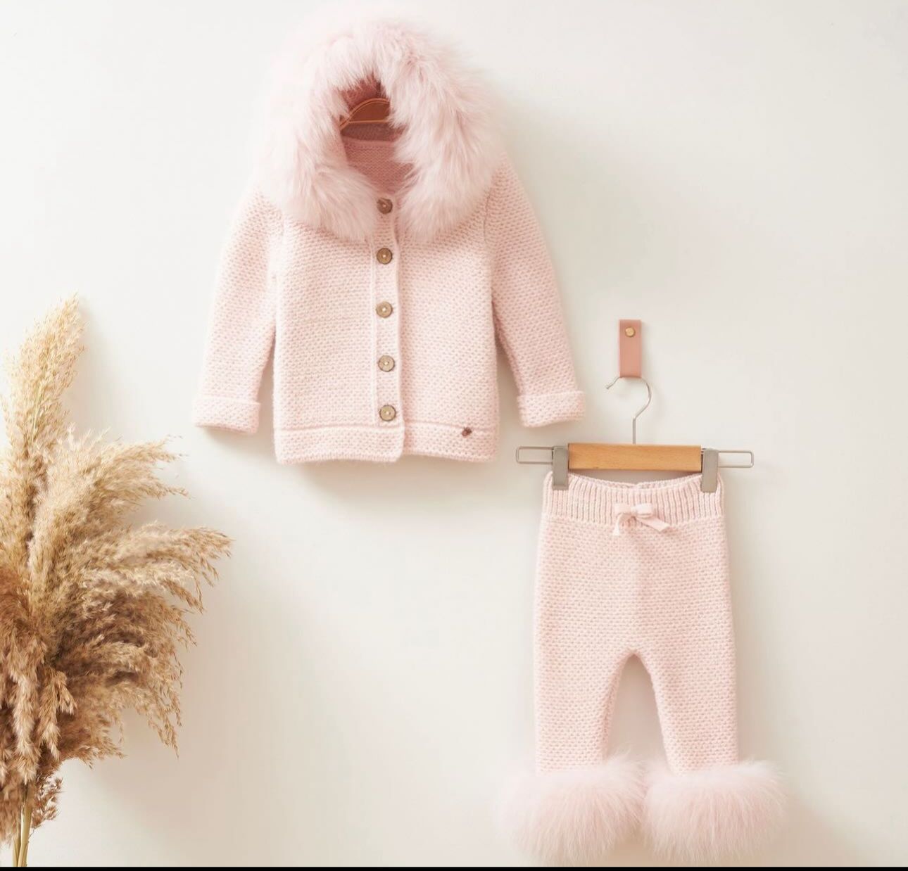 Knitted Hoodie Girl Set