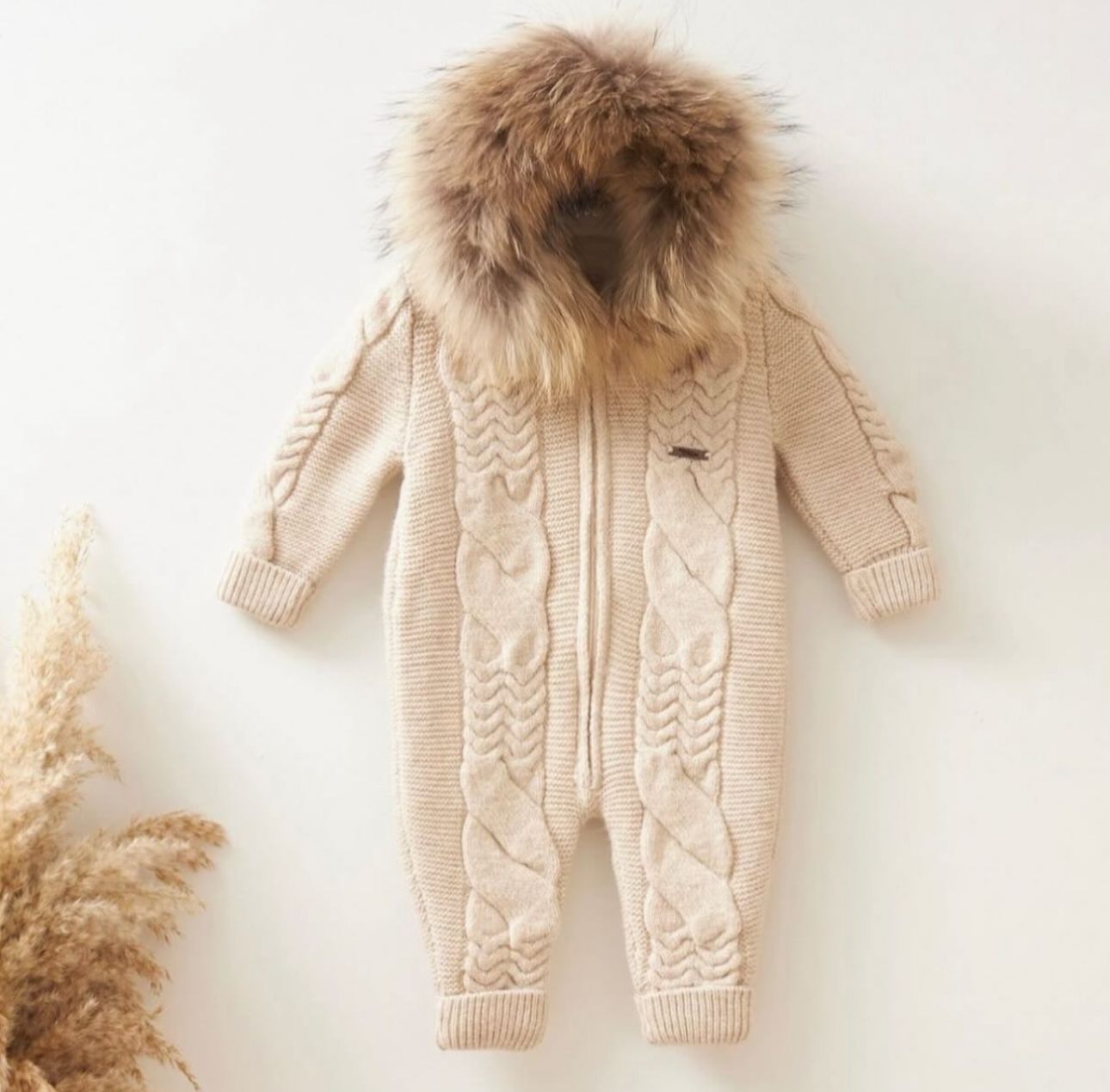 Combinaison d'hiver pour bébé, barboteuse, sweat à capuche tricoté