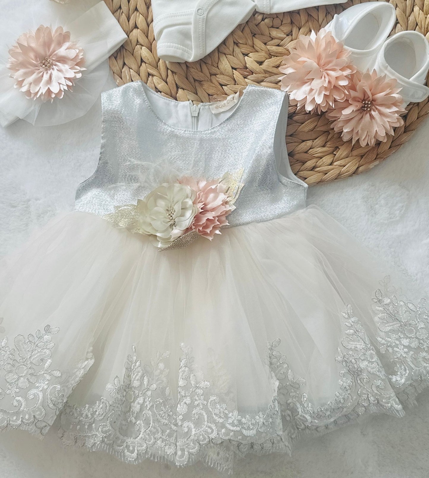 Silver Baby Dress🩶🩷