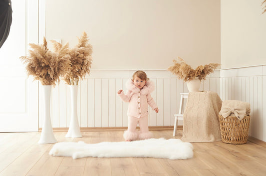 Knitted Hoodie Girl Set